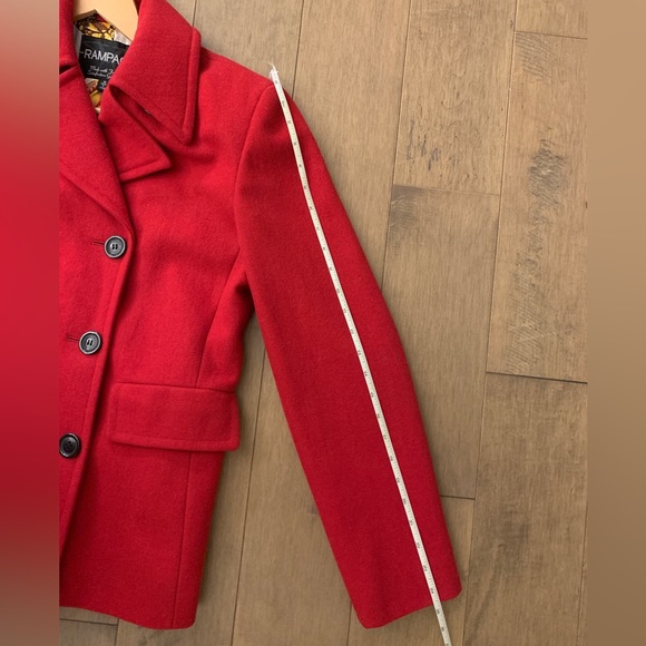 Red wool peacoat coat - fall 2023 pop of red trend! - Picture 10 of 10
